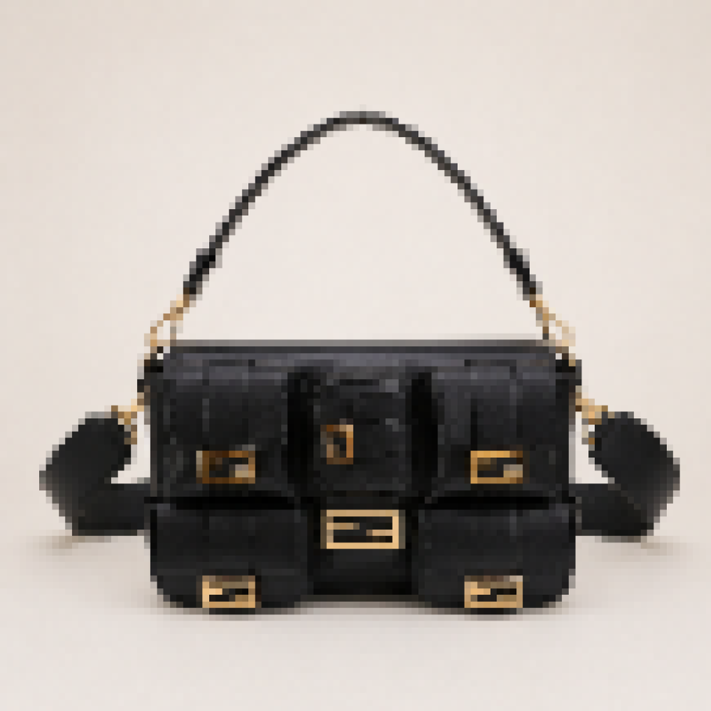 Structured Multi-Pocket Shoulder Bag with Adjustable Strap for Everyday Use