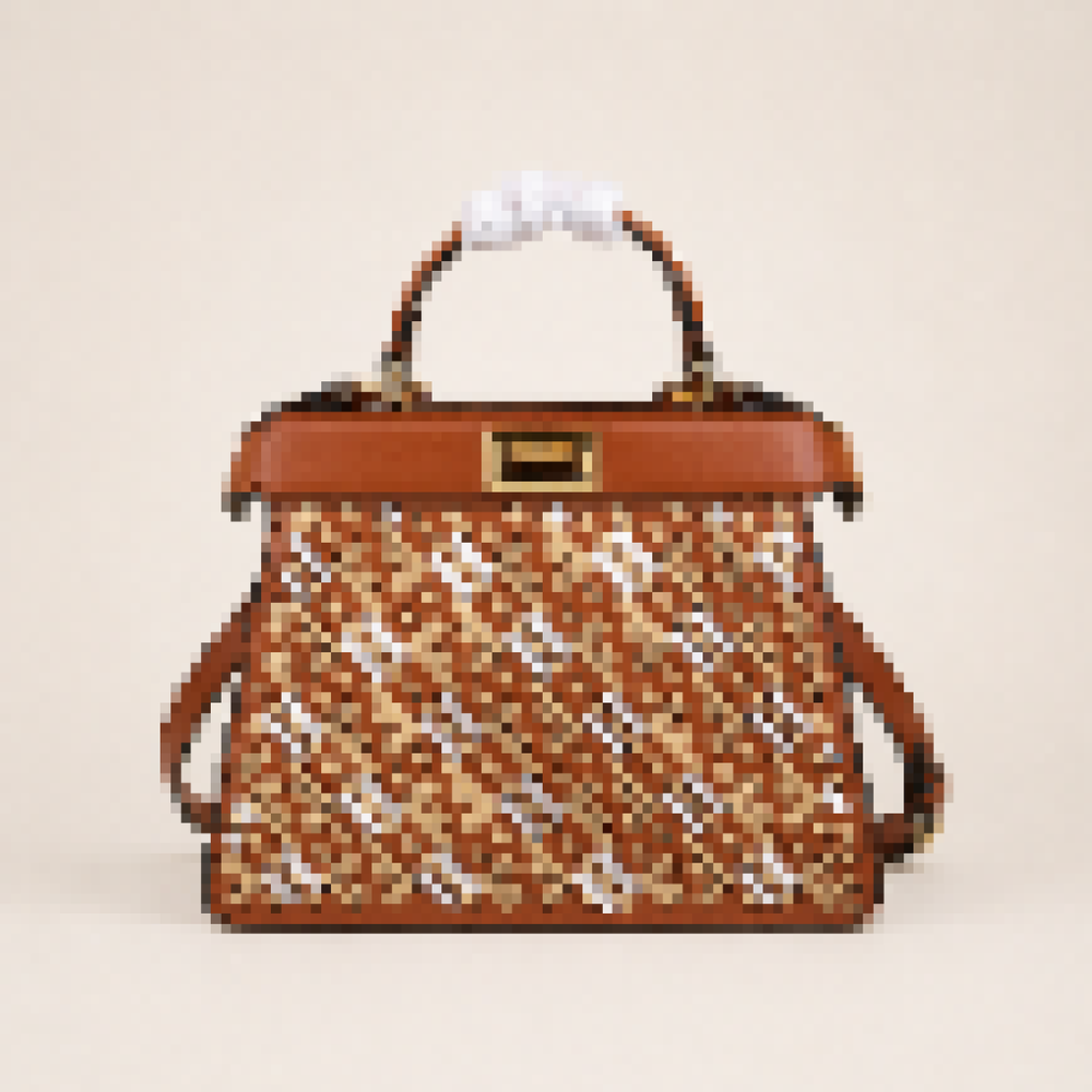 Luxury Woven Mini Top Handle Crossbody Bag – Structured Leather Satchel with Detachable Strap