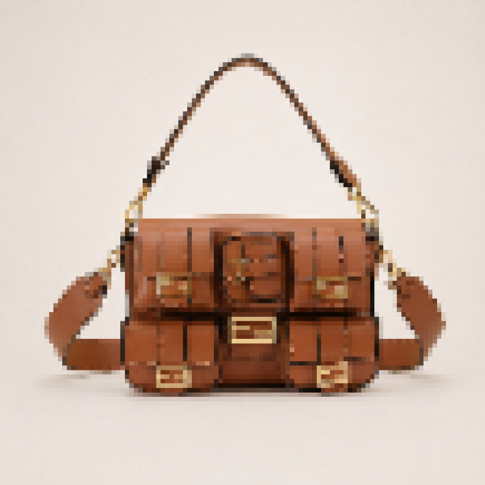 Structured Multi-Pocket Shoulder Bag with Adjustable Strap for Everyday Use