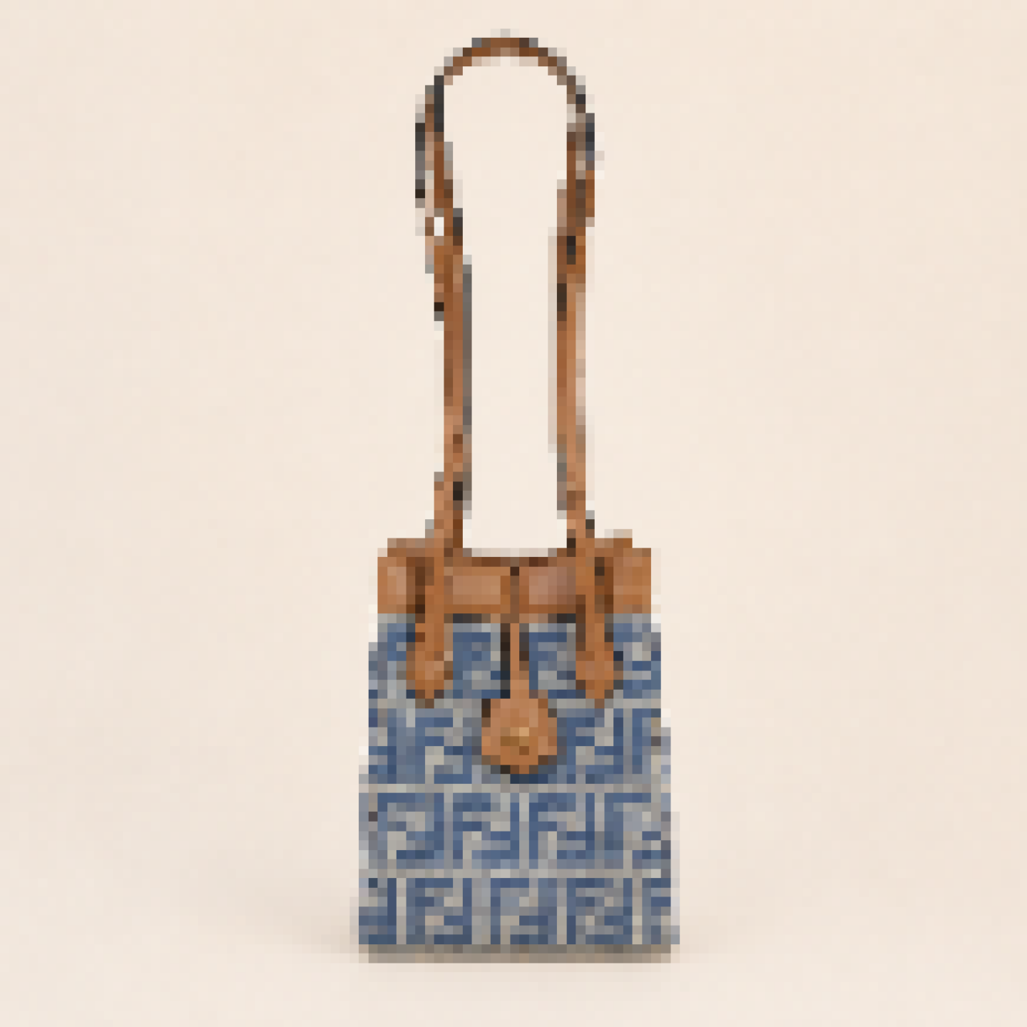 Luxury Geometric Mini Bucket Bag – Structured Top Handle Crossbody Purse in Premium Textured Canvas