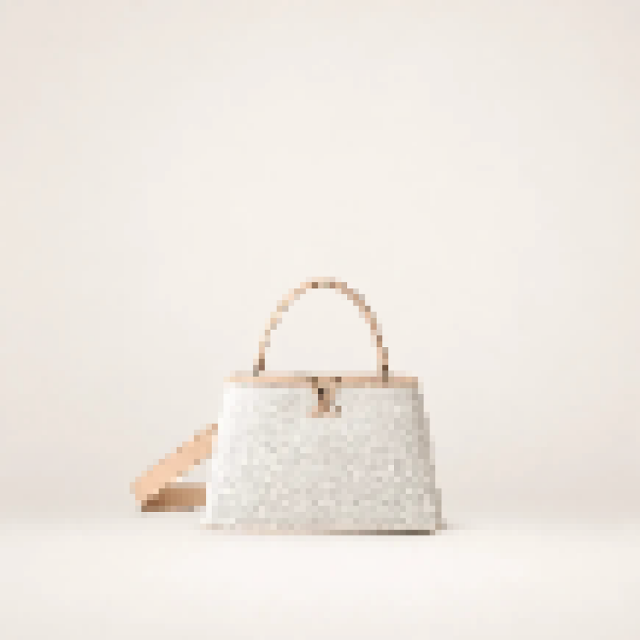 Cream Canvas Top Handle Bag – Women's Structured Trapeze Satchel with Shoulder Strap