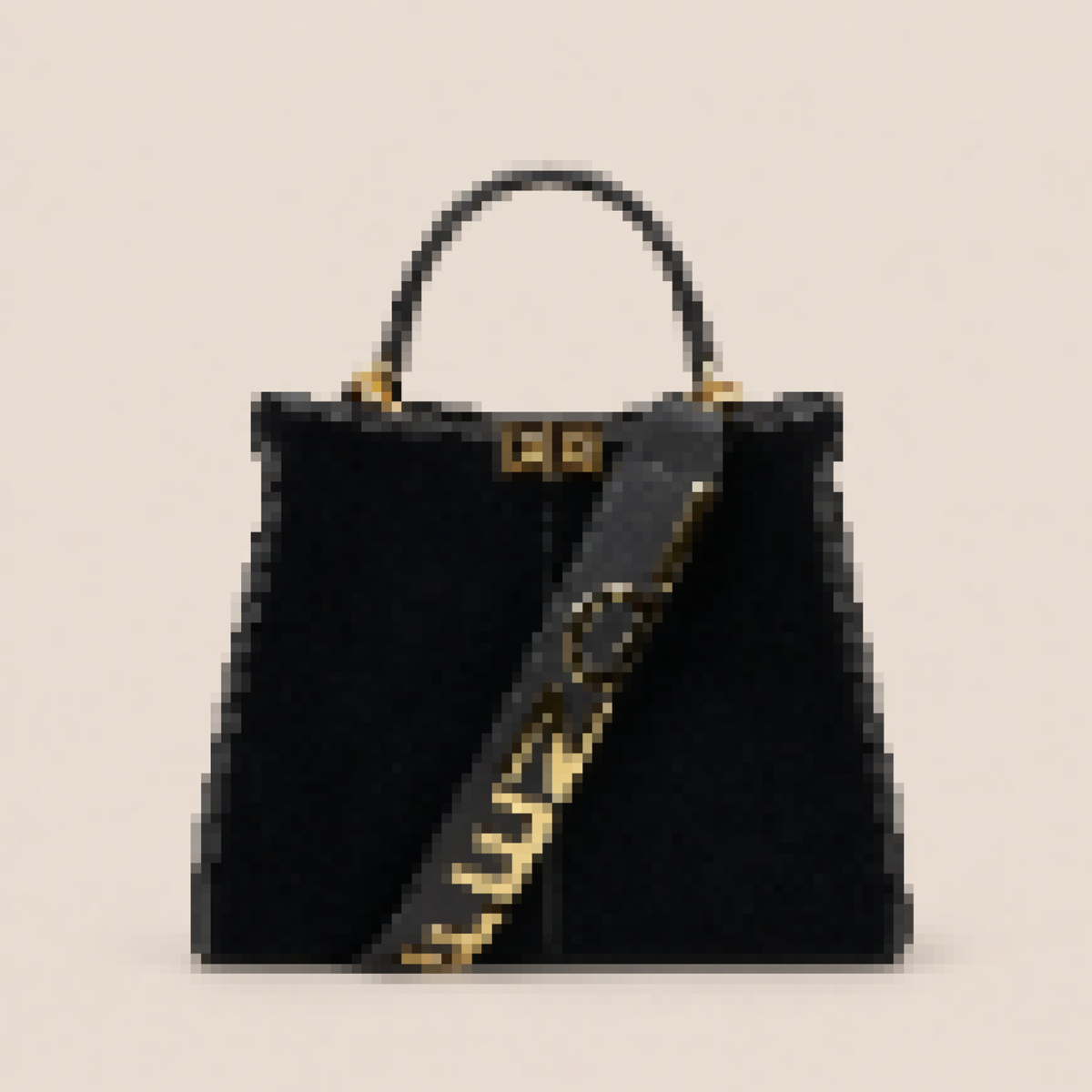 Structured Mini Tote Bag with Top Handle and Lock Closure for Everyday Use