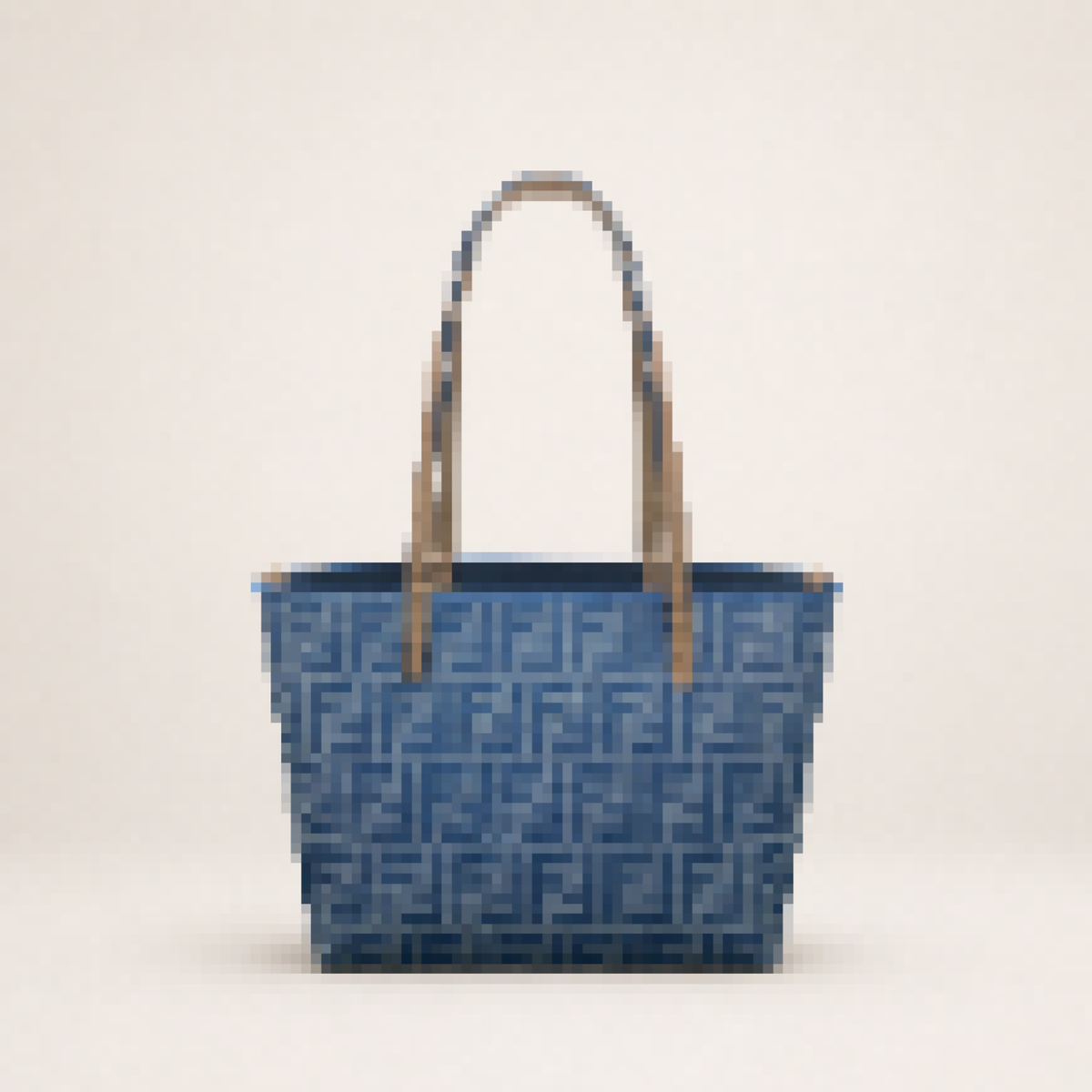 Compact Denim Shoulder Tote – Structured Everyday Carryall Bag