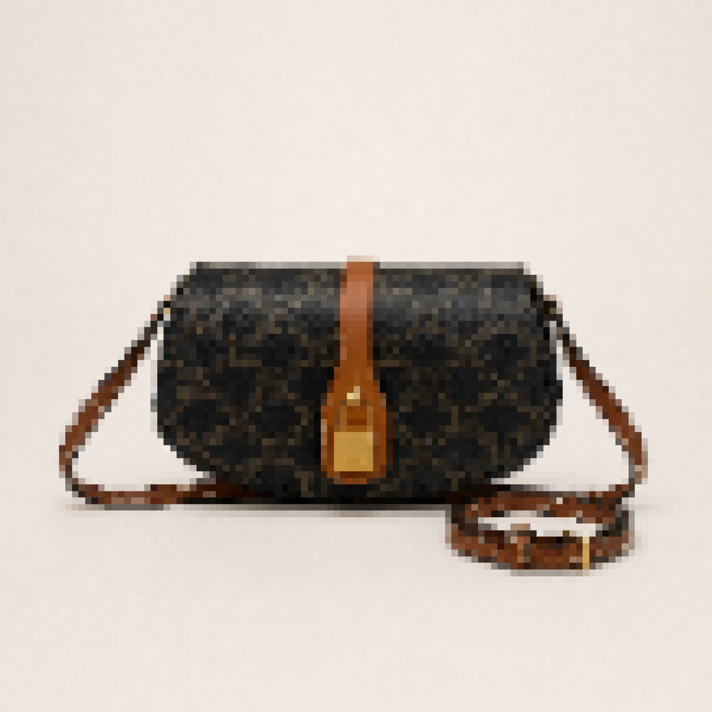 Structured Shoulder Crossbody Clutch with Lock Closure for Everyday Use