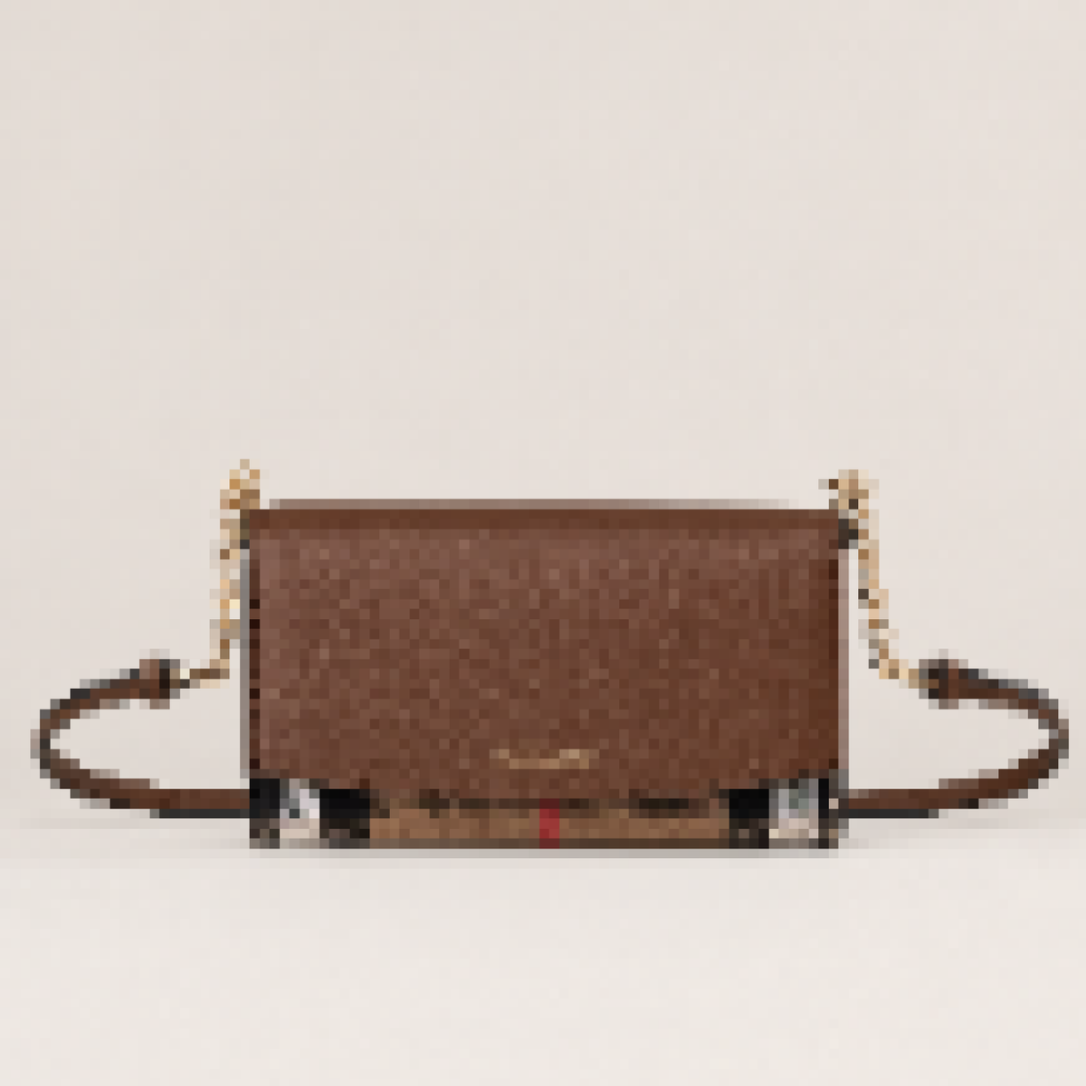 Check Pattern Crossbody Wallet Bag with Chain Strap for Everyday Use