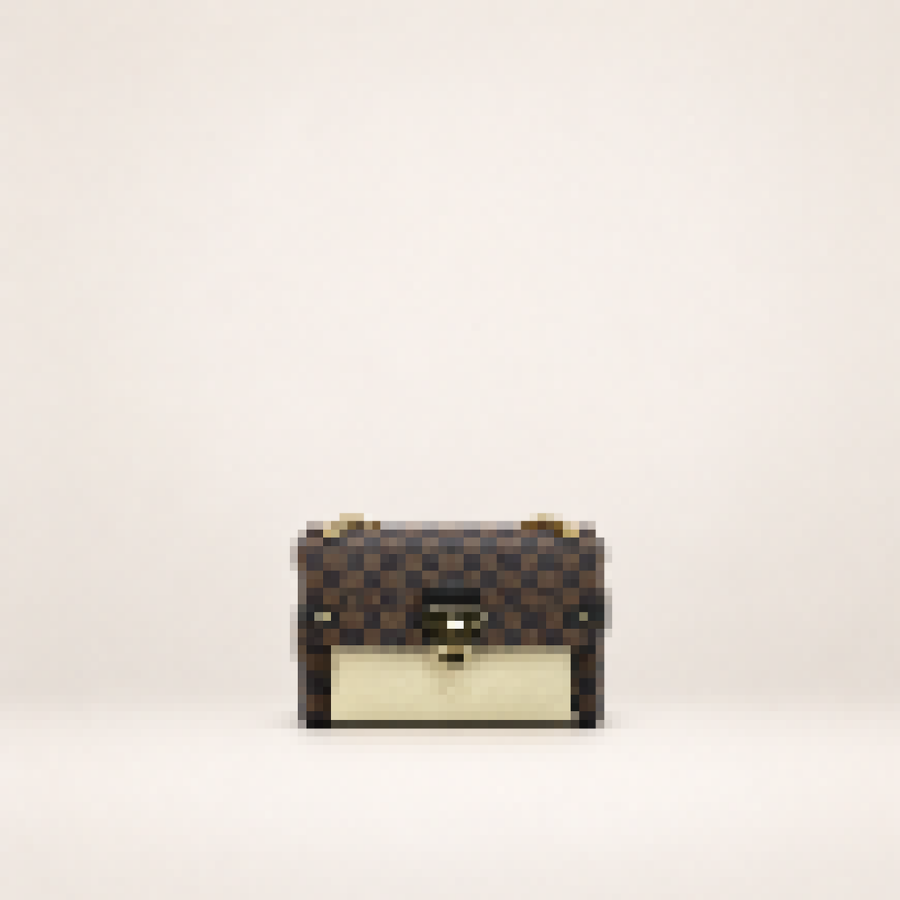 Checkerboard Mini Shoulder Bag – Women's Flap Crossbody Purse with Chain Strap