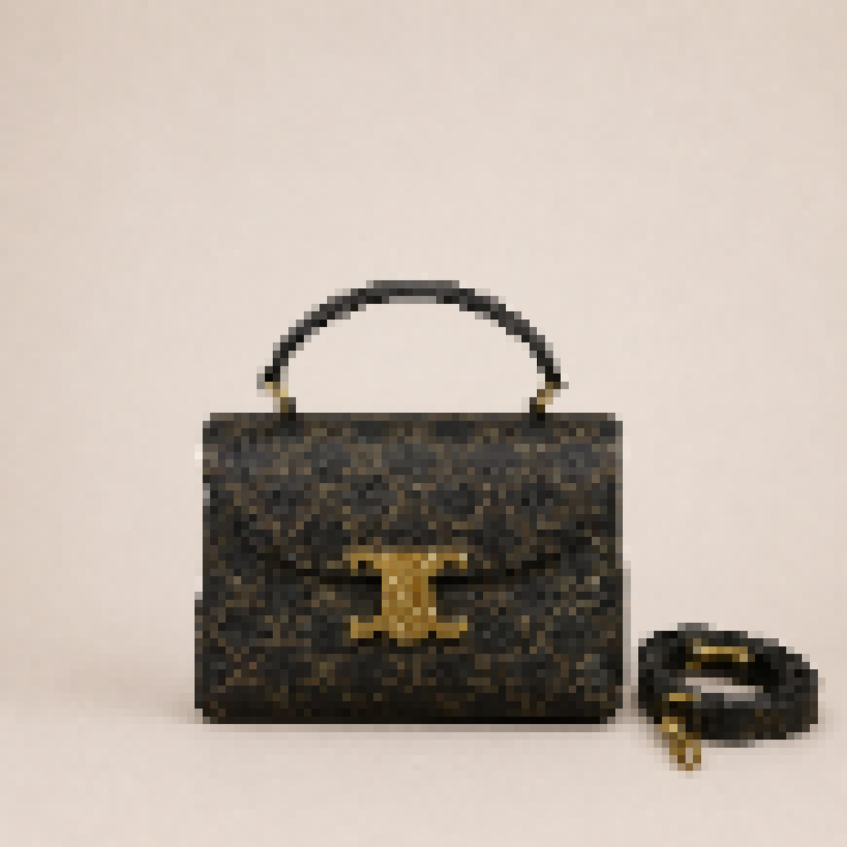 Structured Top Handle Crossbody Shoulder Bag with Statement Clasp for Everyday Use