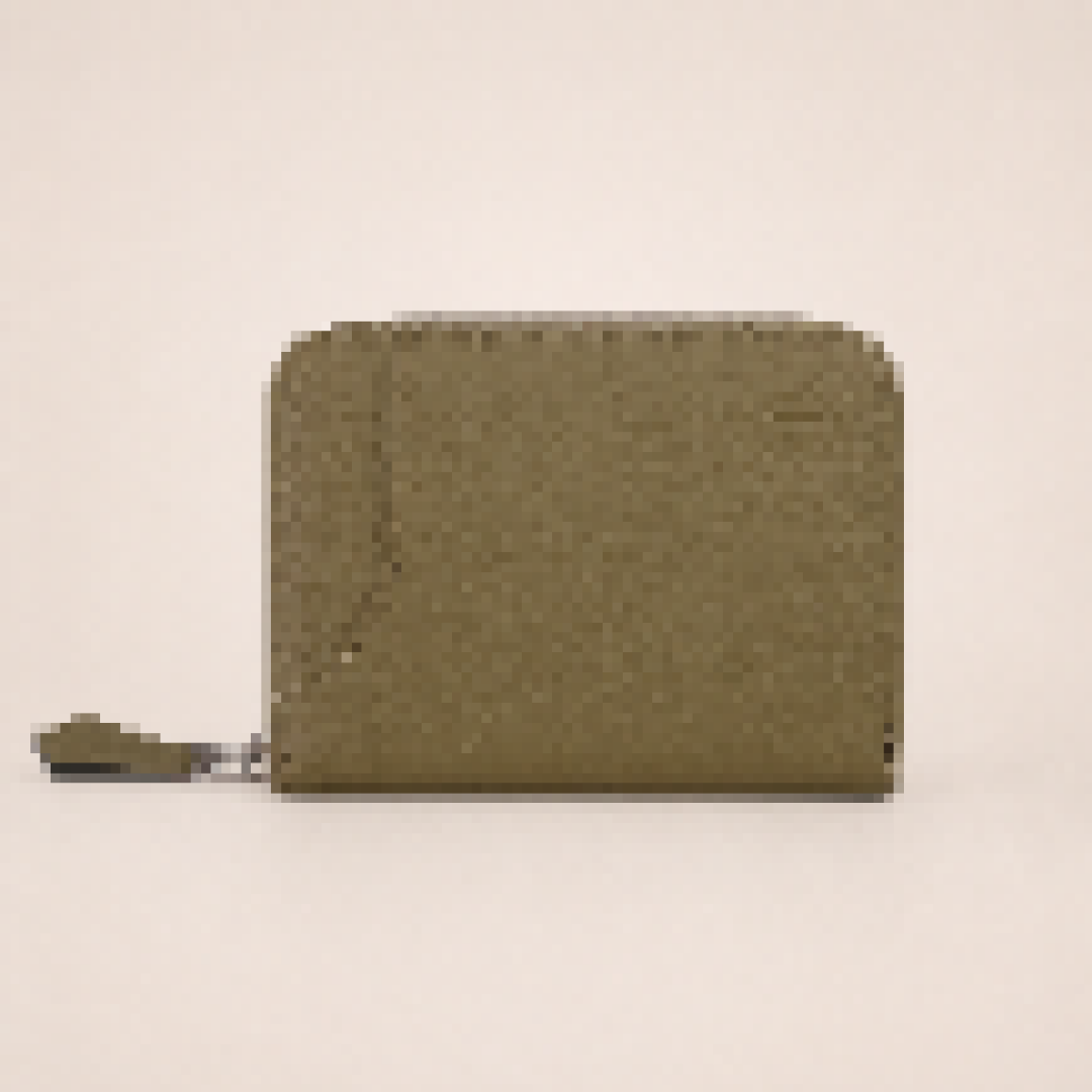 Minimalist Card Wallet with Zipper Closure for Daily Use