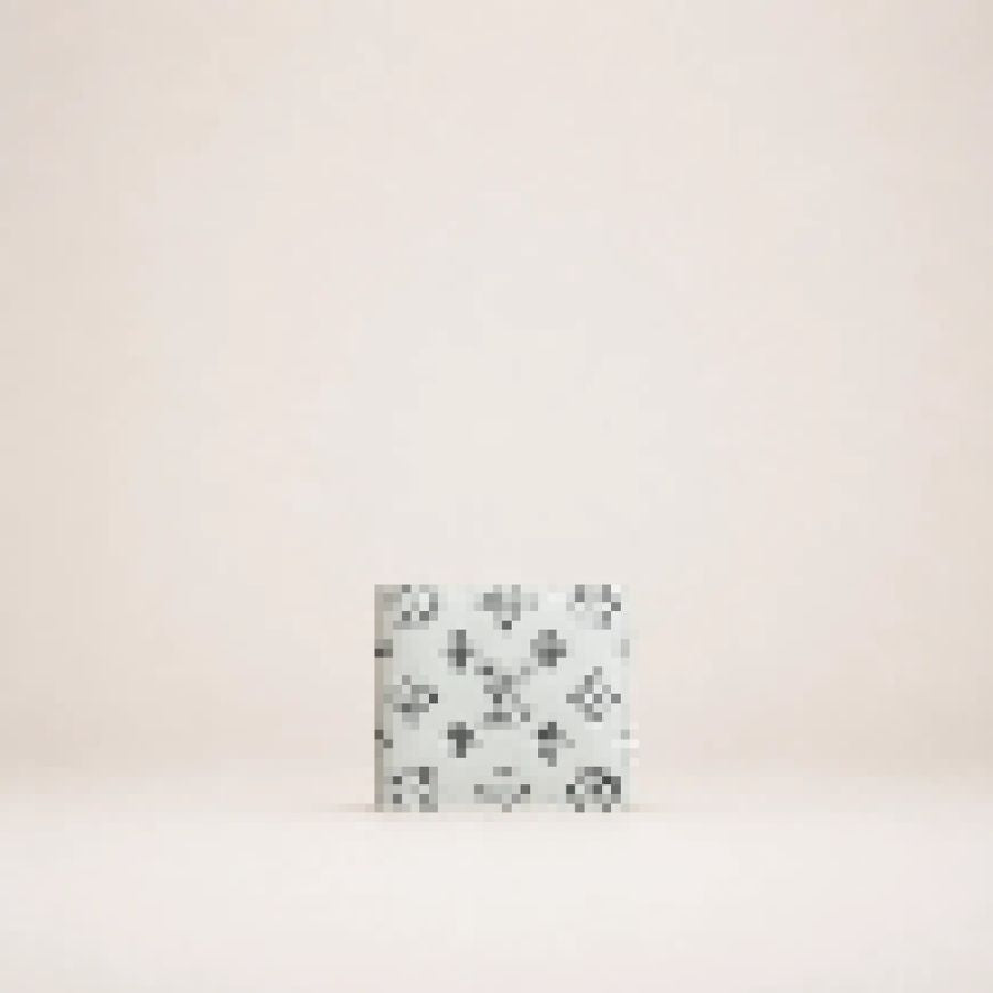 Monogram Card Holder Wallet, Slim Compact Card Case for Women & Men