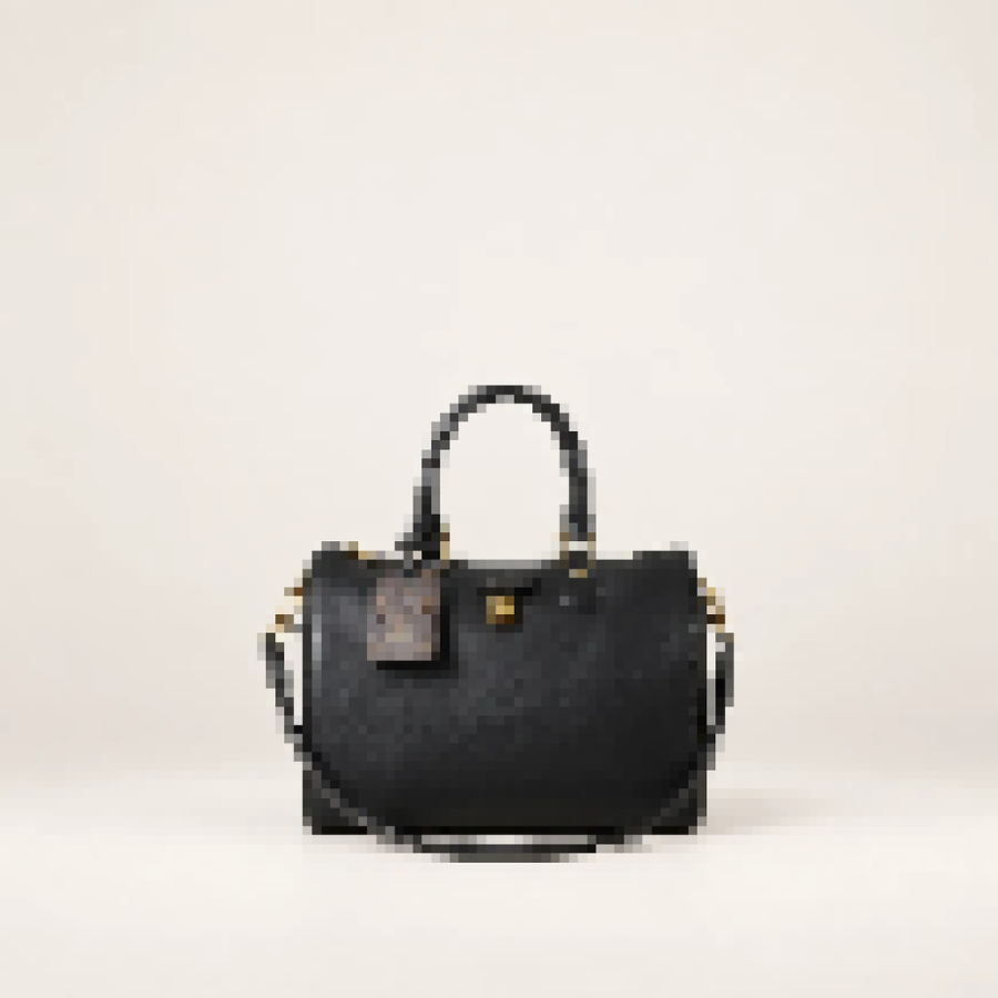 Soft Leather Boston Bag – Women's Medium Top Handle Handbag with Adjustable Strap