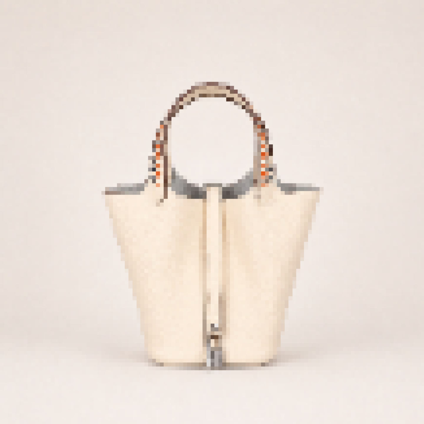 Bucket Tote Bag with Woven Top Handle for Daily Carry