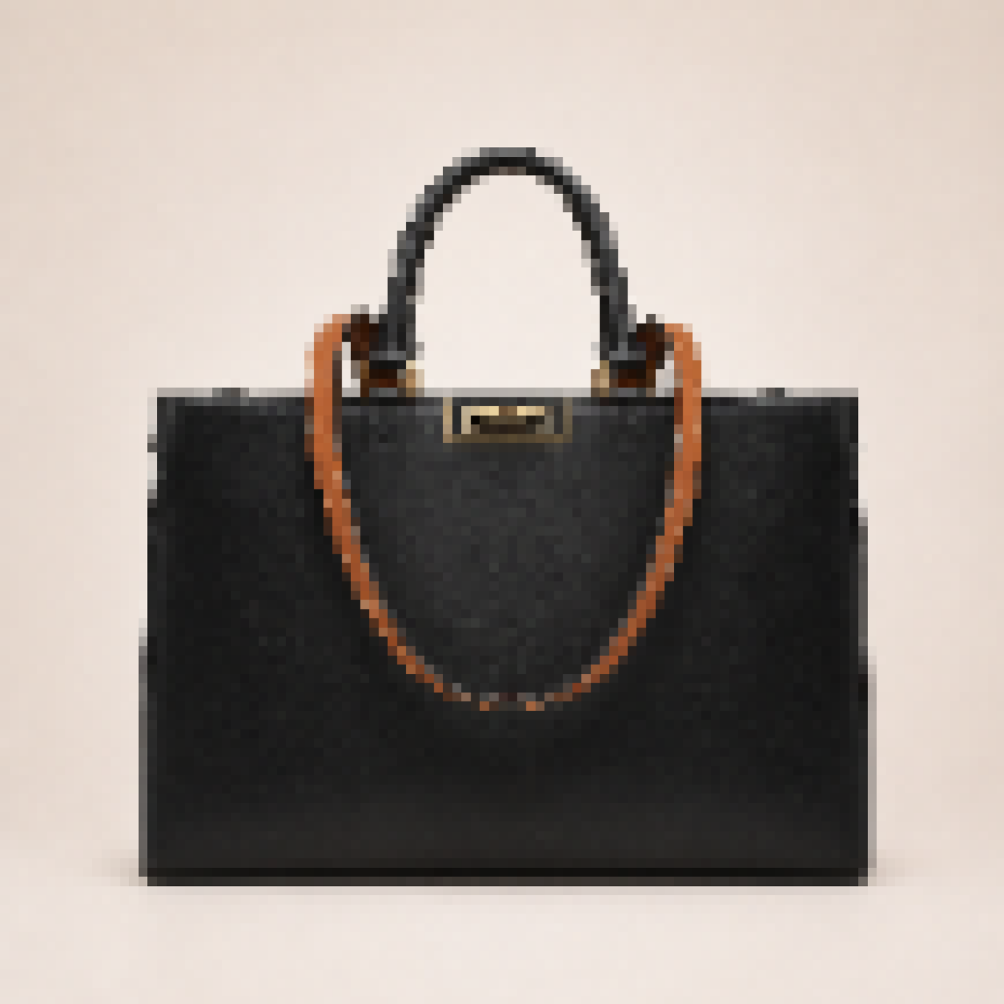 Structured Top Handle Tote Bag with Turn-Lock Closure for Work and Everyday Use