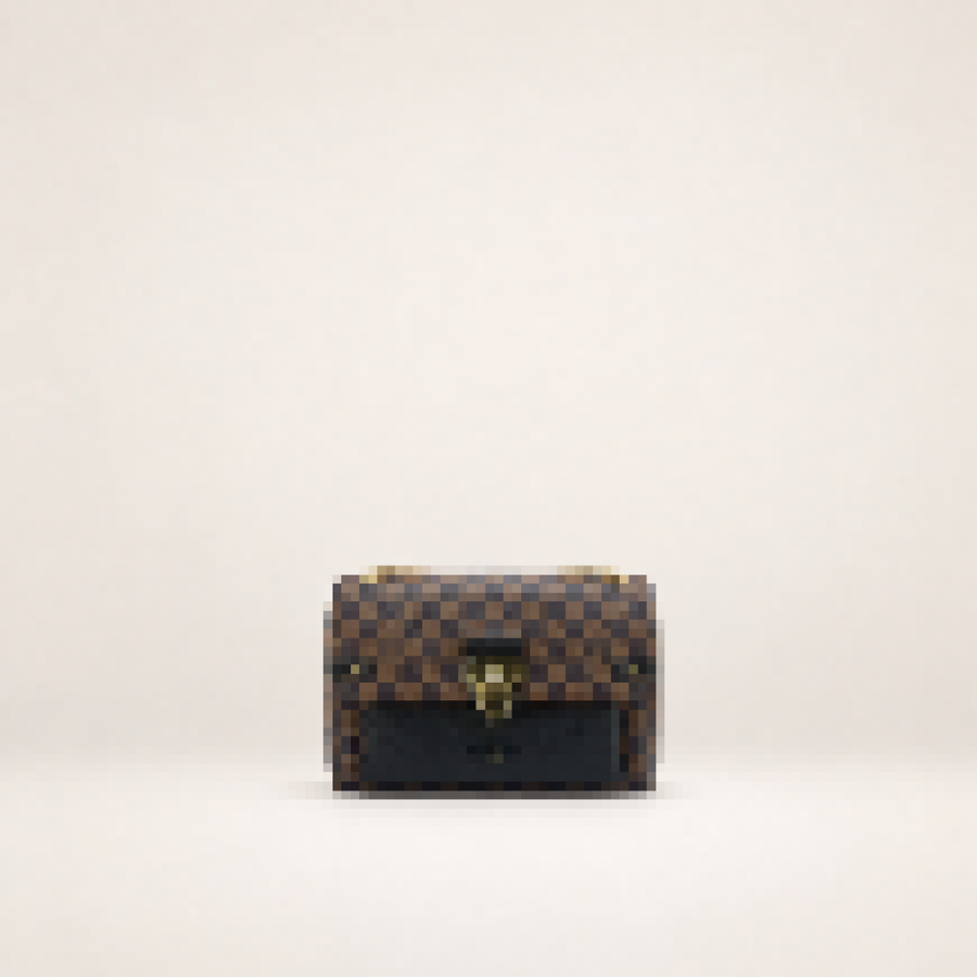Checkerboard Mini Shoulder Bag – Women's Flap Crossbody Purse with Chain Strap