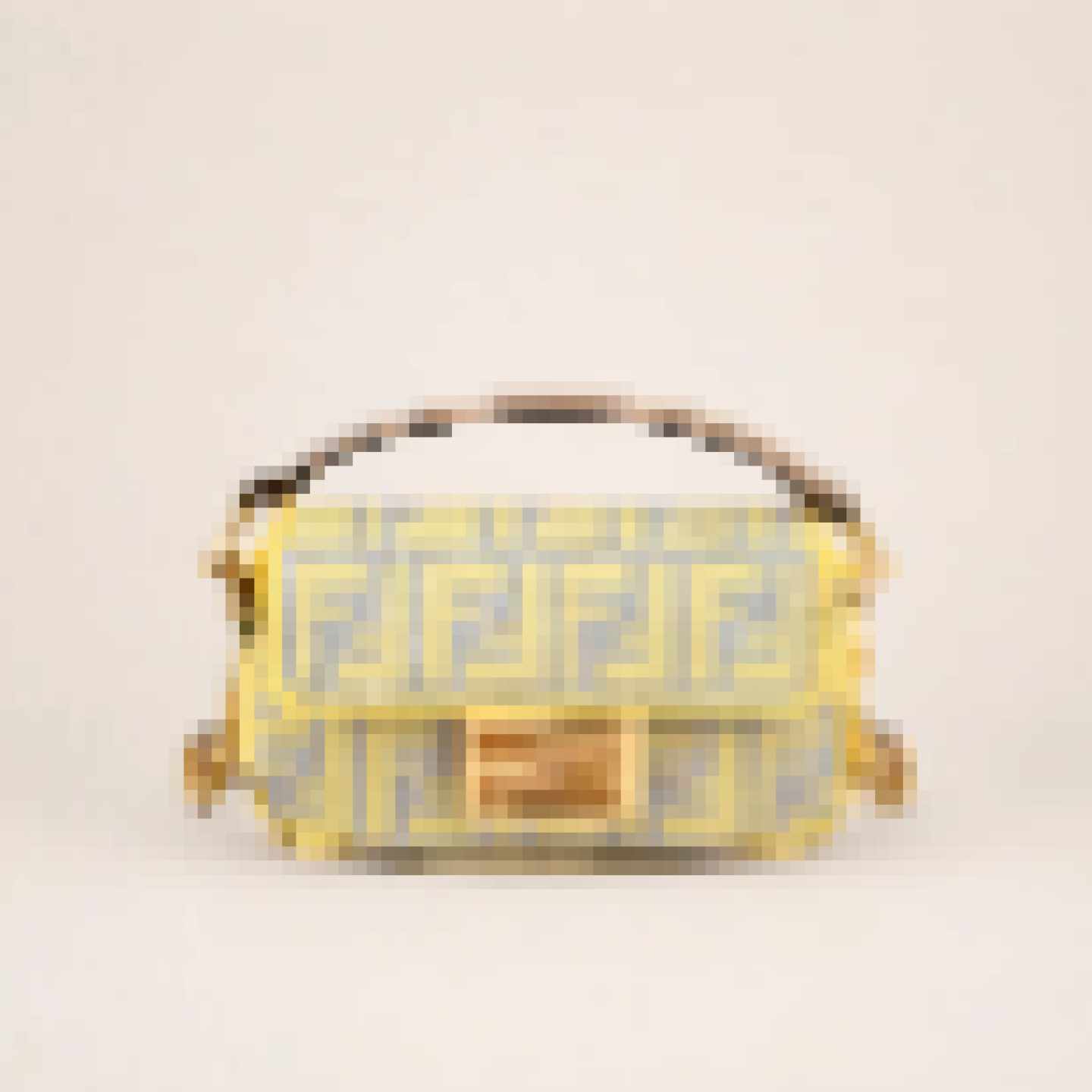 Mini Baguette Shoulder Bag with Chain Strap and Top Handle for Everyday Use