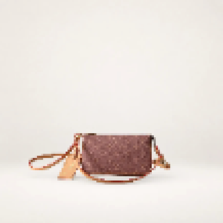 Pastel Monogram Mini Shoulder Bag – Women's Zip-Top Pochette with Adjustable Handle