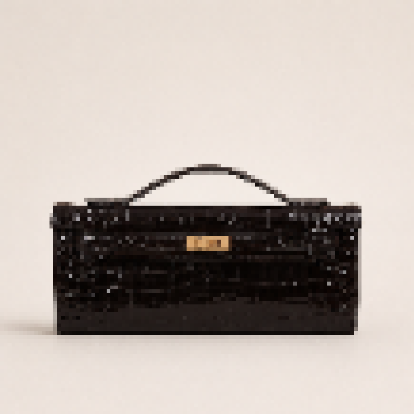 Structured Pochette Clutch Bag with Shoulder Strap for Evening Carry