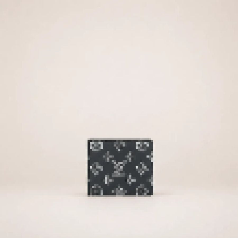Monogram Card Holder Wallet, Slim Compact Card Case for Women & Men