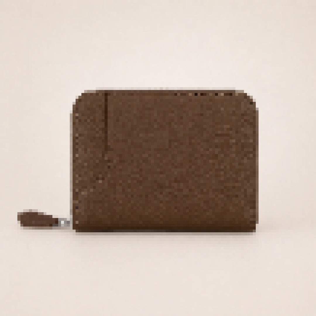 Minimalist Card Wallet with Zipper Closure for Daily Use