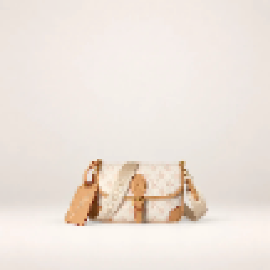 Monogram Flap Shoulder Bag – Women's Crossbody Handbag with Adjustable Strap