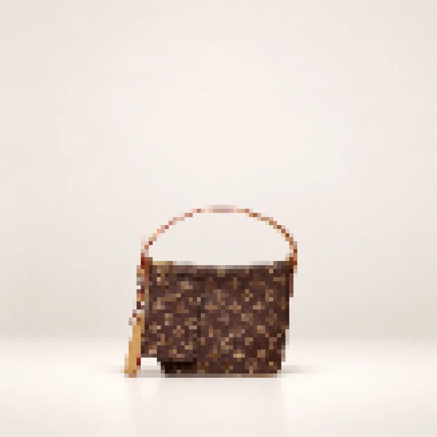 Printed Canvas Mini Handbag – Women's Top Handle Bag with Matching Pouch