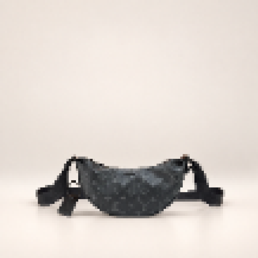 Monogram Half Moon Crossbody Bag – Women's Shoulder Purse with Minimalist Everyday Style