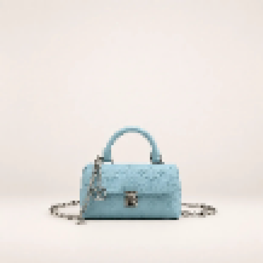 Monogram Mini Top Handle Bag – Women's Crossbody Purse with Chain Strap