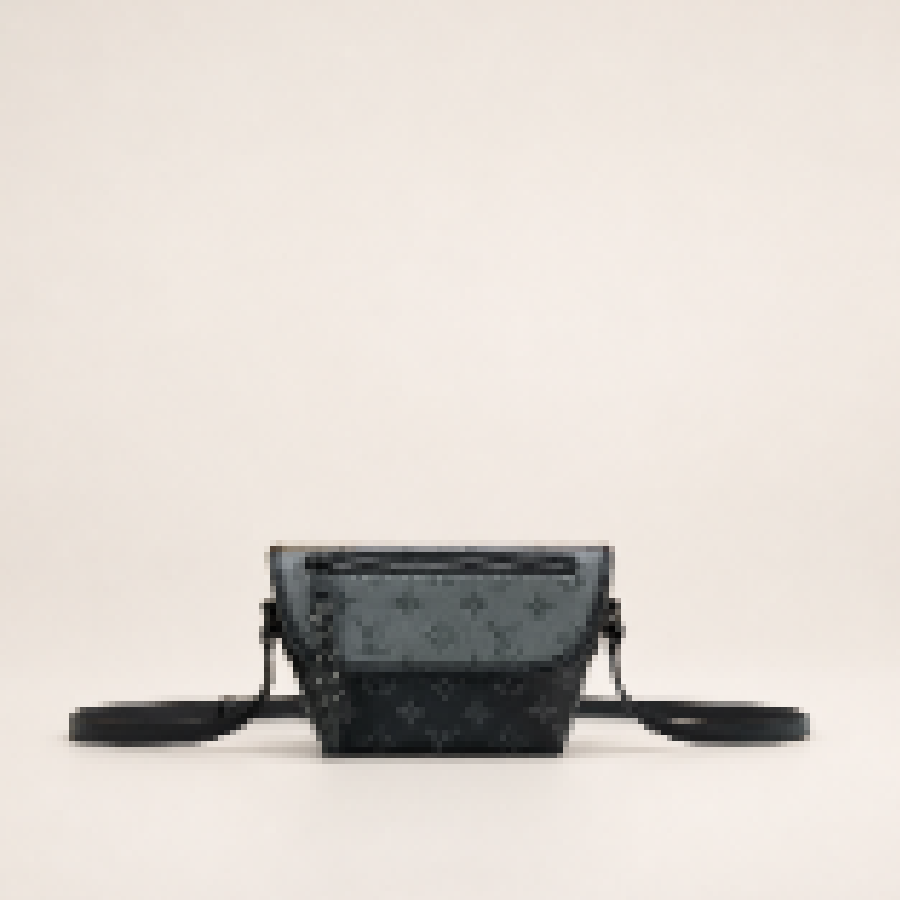 Monogram Mini Crossbody Bag – Unisex Compact Shoulder Purse with Adjustable Strap