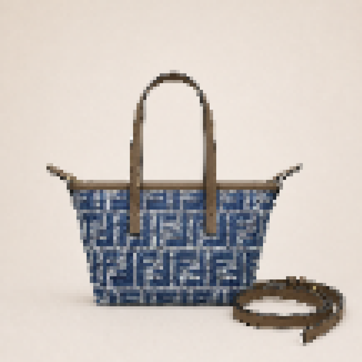 Mini Monogram Canvas Tote Bag – Structured Top Handle Everyday Designer-Inspired Handbag
