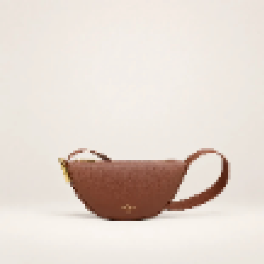 Minimalist Crescent Belt Bag – Women's Compact Crossbody Sling Purse for Everyday Essentials