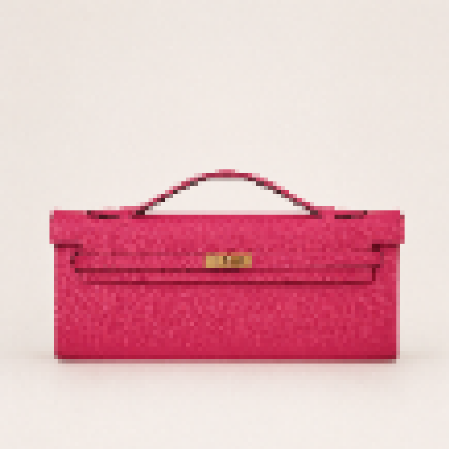 Structured Pochette Clutch Bag with Shoulder Strap for Evening Carry