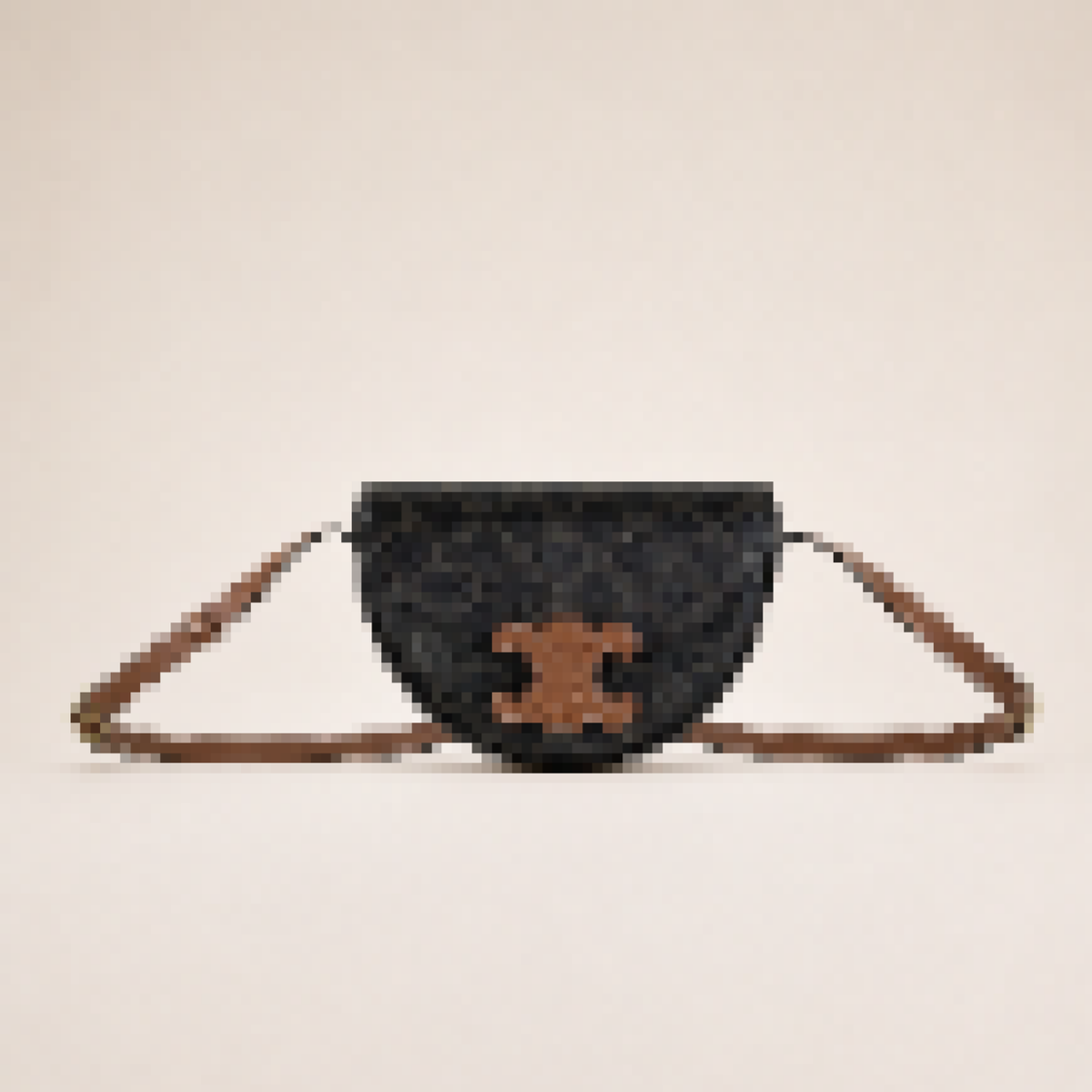 Crescent Crossbody Shoulder Bag with Statement Clasp for Everyday Use