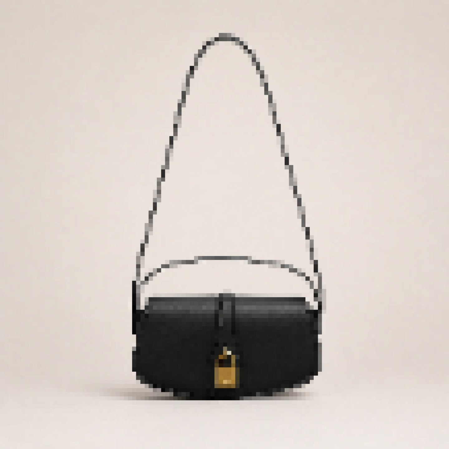 Compact Crescent Shoulder Bag with Lock Closure for Everyday Use