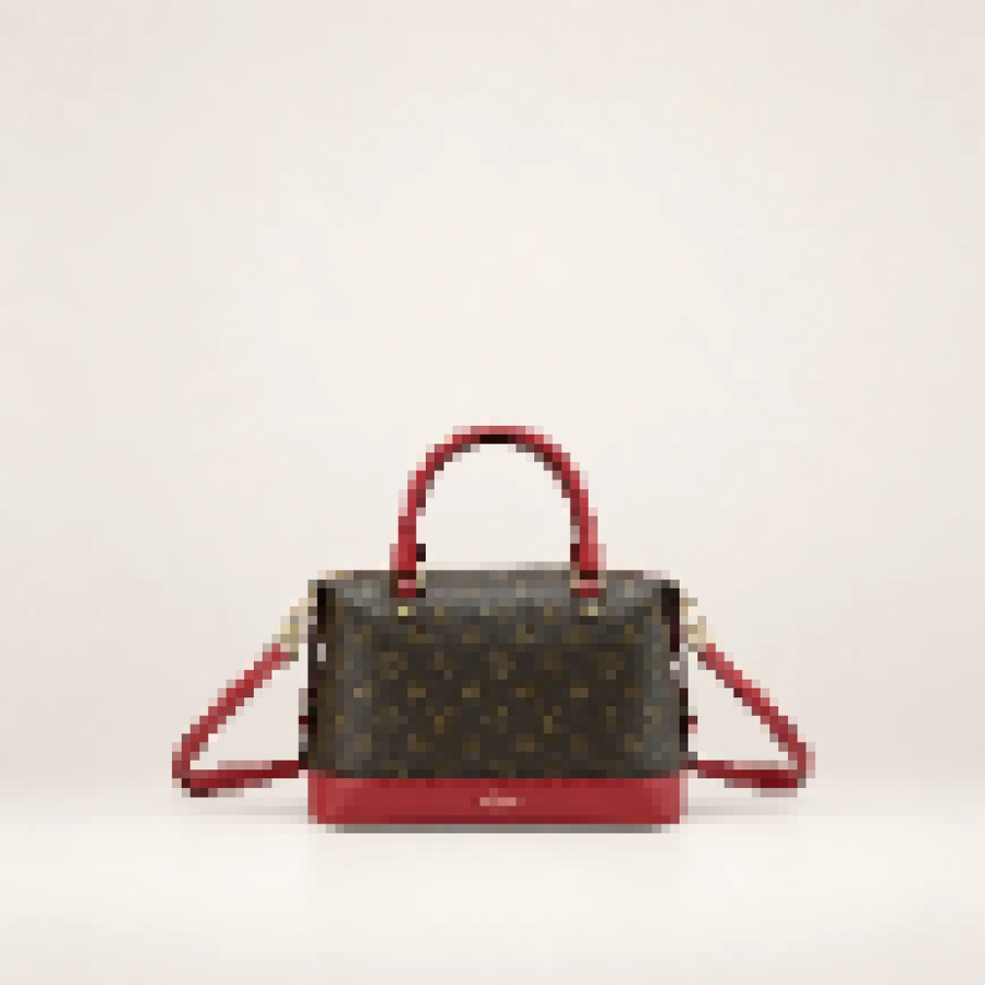 Monogram Mini Top Handle Bag – Women's Structured Crossbody Purse with Classic Design