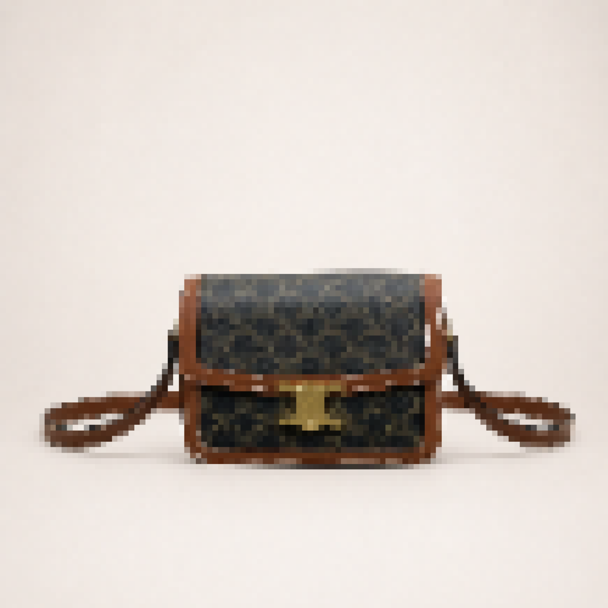 Structured Shoulder Crossbody Bag with Statement Clasp for Everyday Use