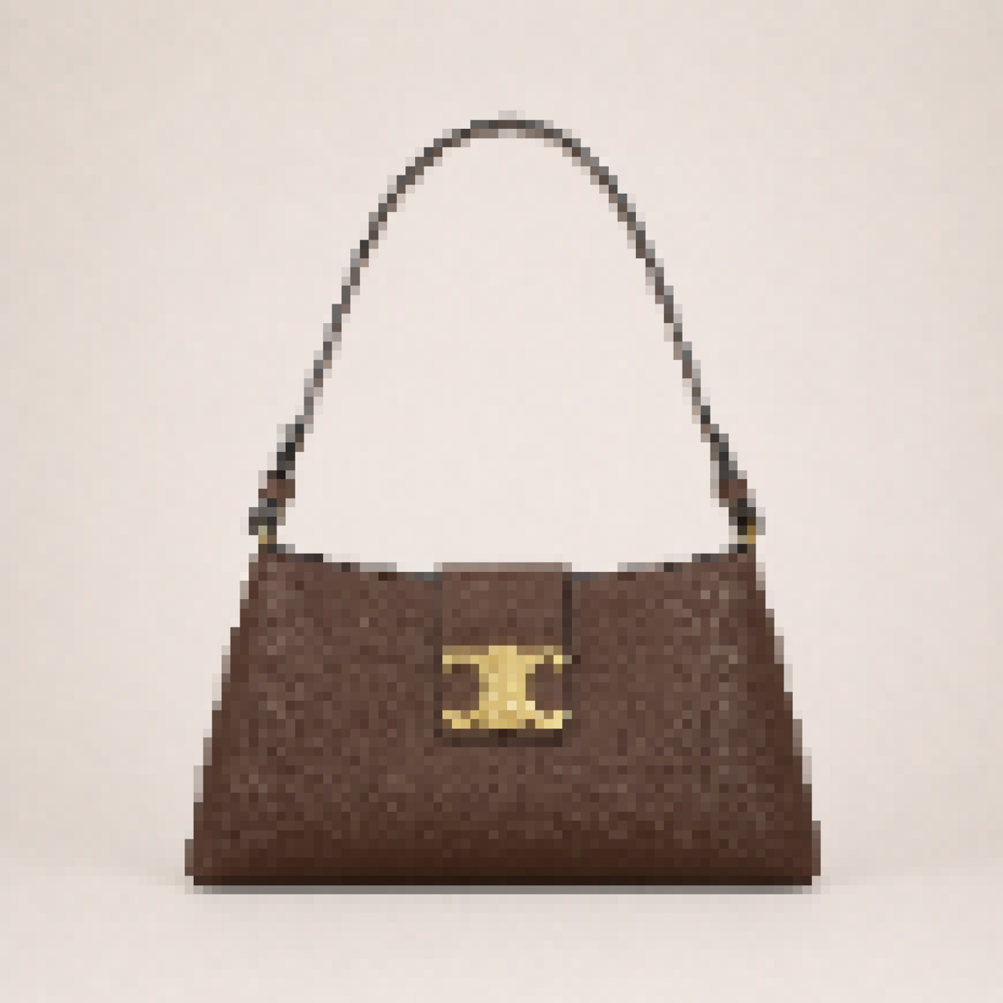 Structured Underarm Shoulder Bag with Statement Clasp for Everyday Use