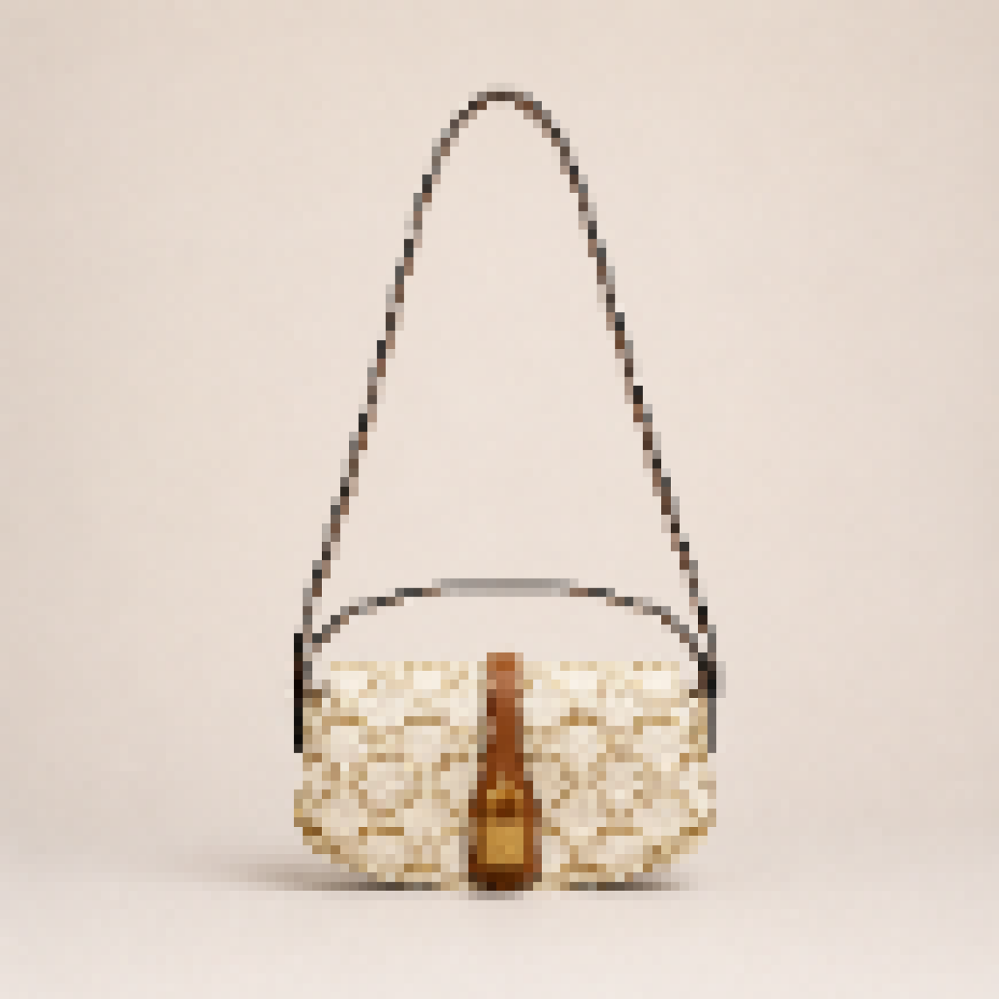 Compact Crescent Shoulder Bag with Lock Closure for Everyday Use