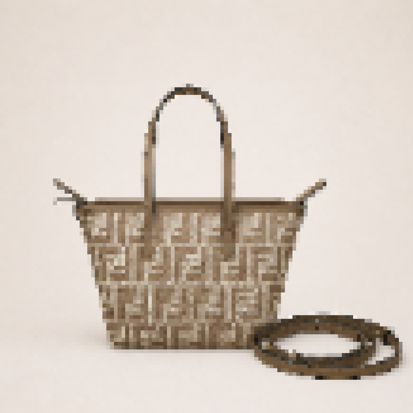 Mini Monogram Canvas Tote Bag – Structured Top Handle Everyday Designer-Inspired Handbag