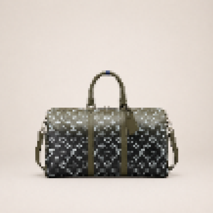 Monogram Duffle Bag – Unisex Weekender Travel Bag with Shoulder Strap