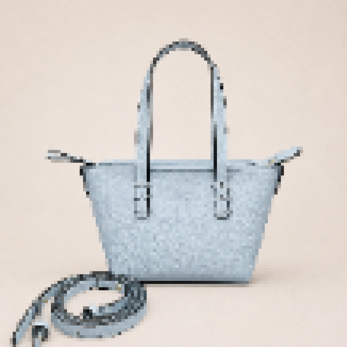 Mini Pebbled Leather Tote Bag with Crossbody Strap – Structured Designer Style Handbag for Women