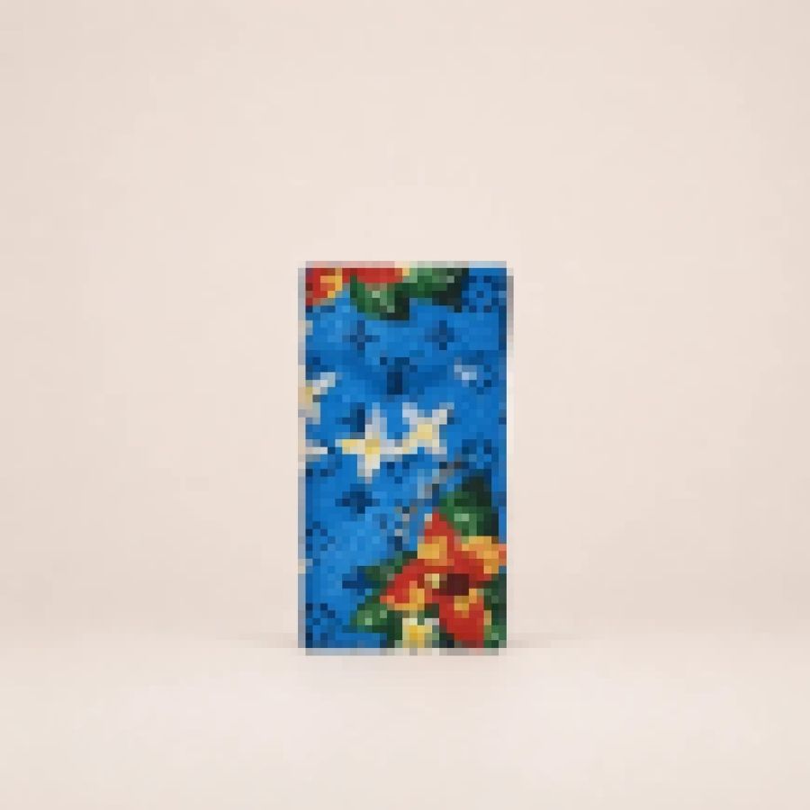 Tropical Floral Long Wallet – Slim Bifold Organizer Wallet for Women, Everyday Travel & Gift