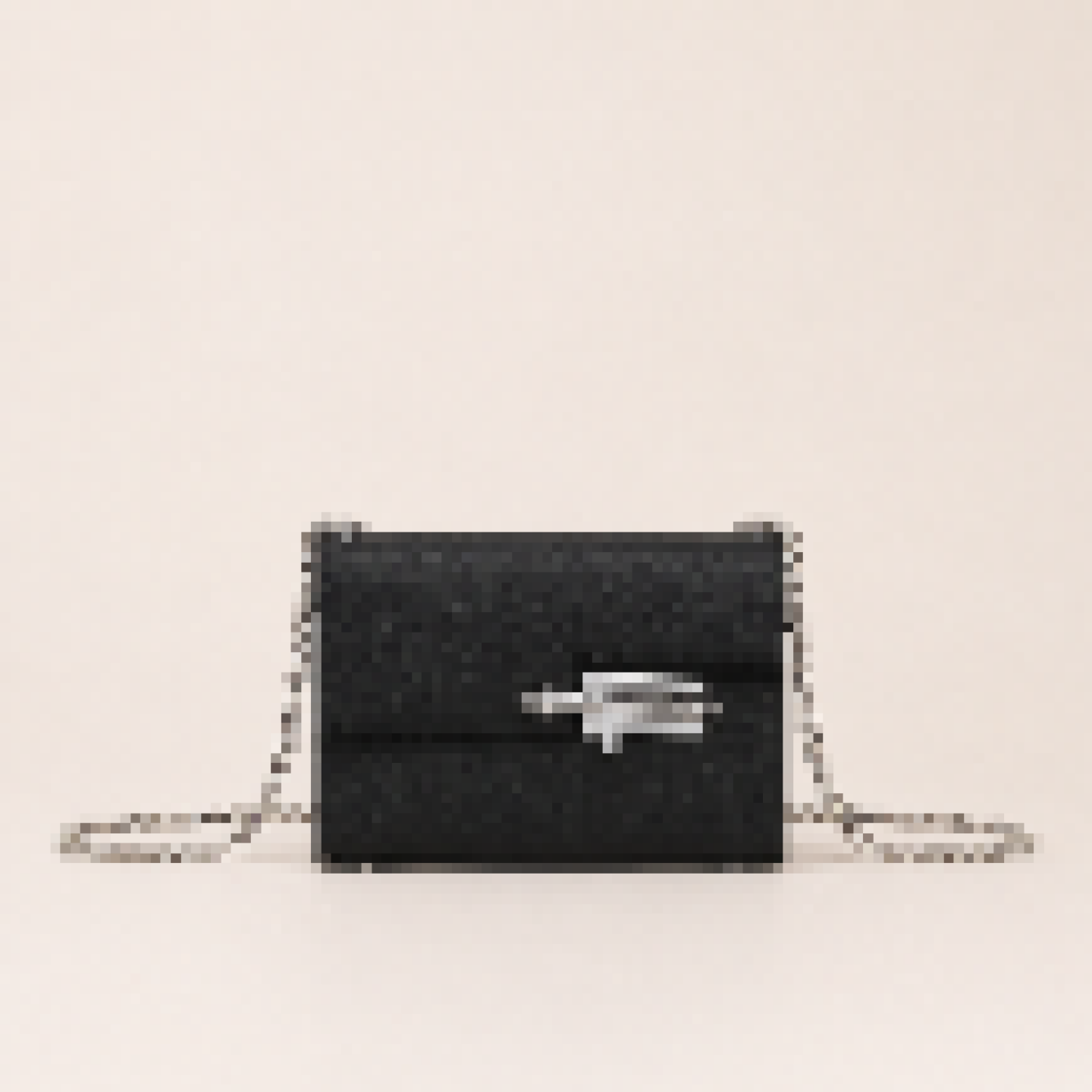 Small Structured Shoulder Bag with Chain Strap for Travel & Events