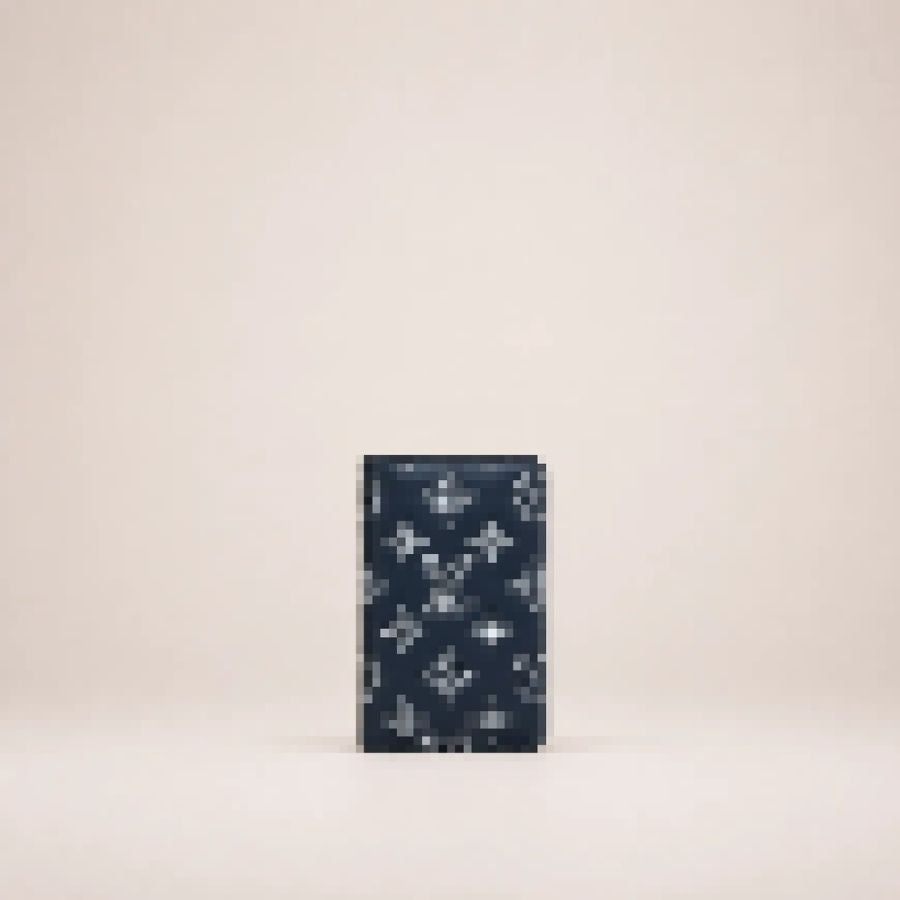 Monogram Card Holder Wallet, Slim Compact Card Case for Women & Men