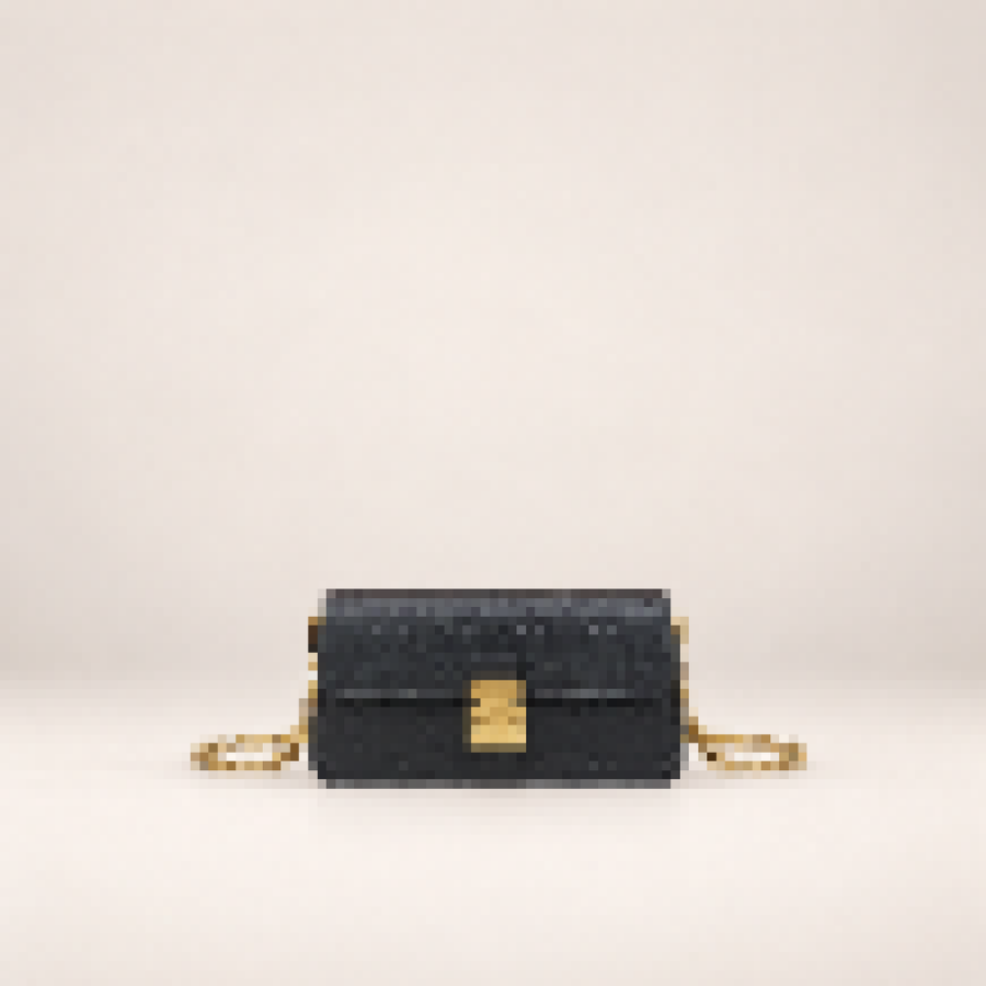 Monogram Wallet On Chain Bag – Women's Mini Crossbody Purse with Chain Strap