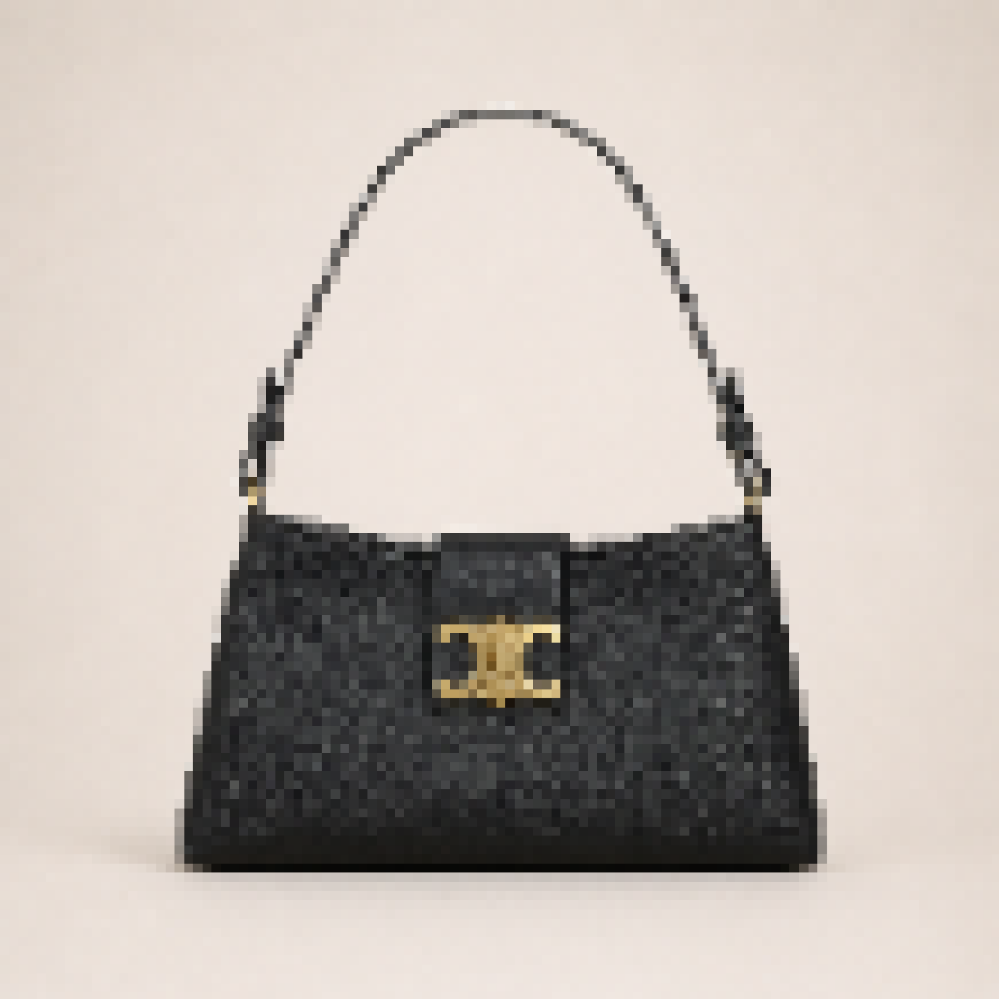 Structured Underarm Shoulder Bag with Statement Clasp for Everyday Use