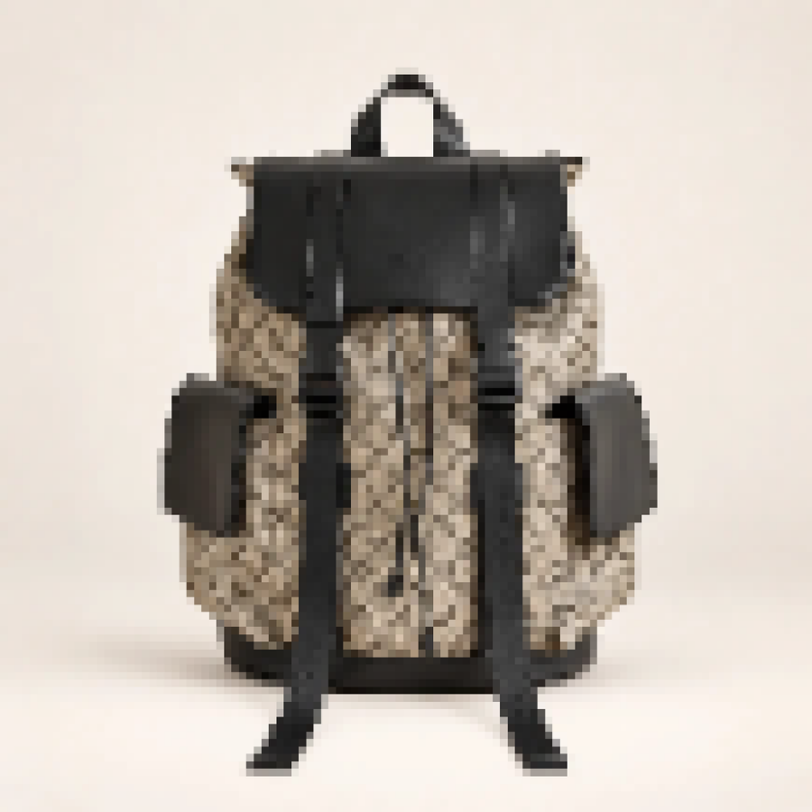 Monogram Backpack – Unisex Soft Backpack with Top Handle