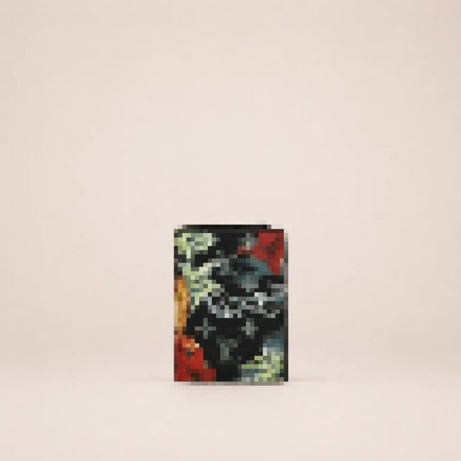 Unisex Tropical Print Compact Bifold Wallet – Slim Card & Cash Organizer for Men & Women