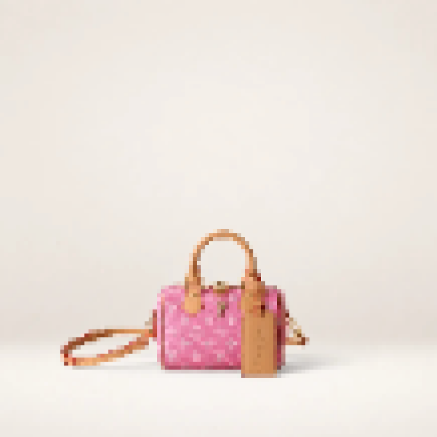 Monogram Mini Boston Bag – Women's Small Crossbody Purse with Removable Strap