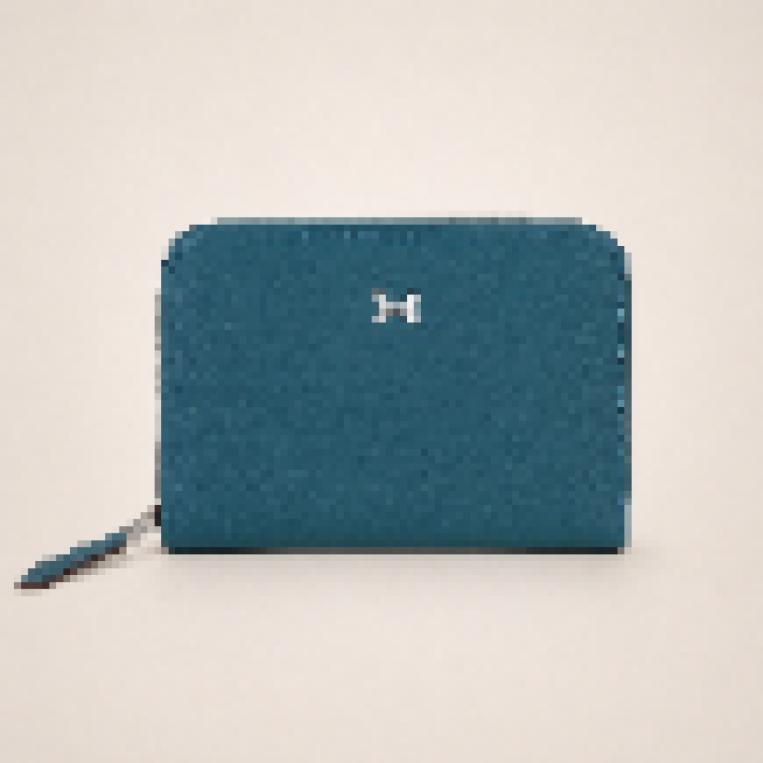Minimalist Card Wallet with Zipper Closure for Daily Use