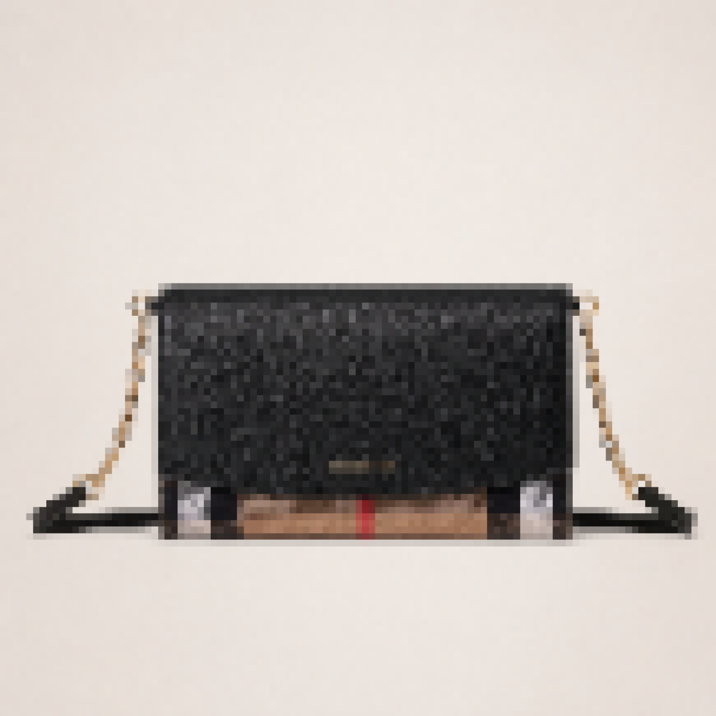 Check Pattern Crossbody Wallet Bag with Chain Strap for Everyday Use