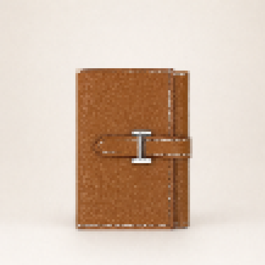 Luxury Compact Leather Wallet – Elegant Snap Closure Card Holder for Men & Women